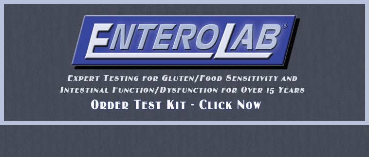 Science-Medicine Innovation.  Gluten and Food Sensitivity Testing.  Visit <a href="http://www.enterolab.com/" target="_blank">EnteroLab.com</a>